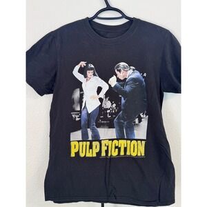 Pulp Fiction Mia Wallace Vincent Vega Dance‎ Scene Graphic T-Shirt Black Small